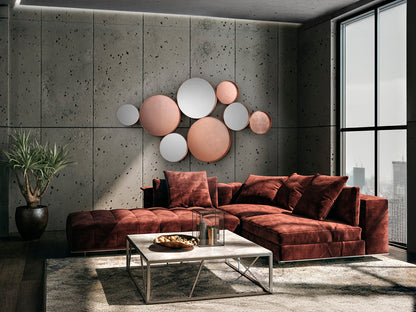 Espejo de Pared Malmo 165x90 cm Oro Rosa Schuller en ambiente decorado | Schuller
