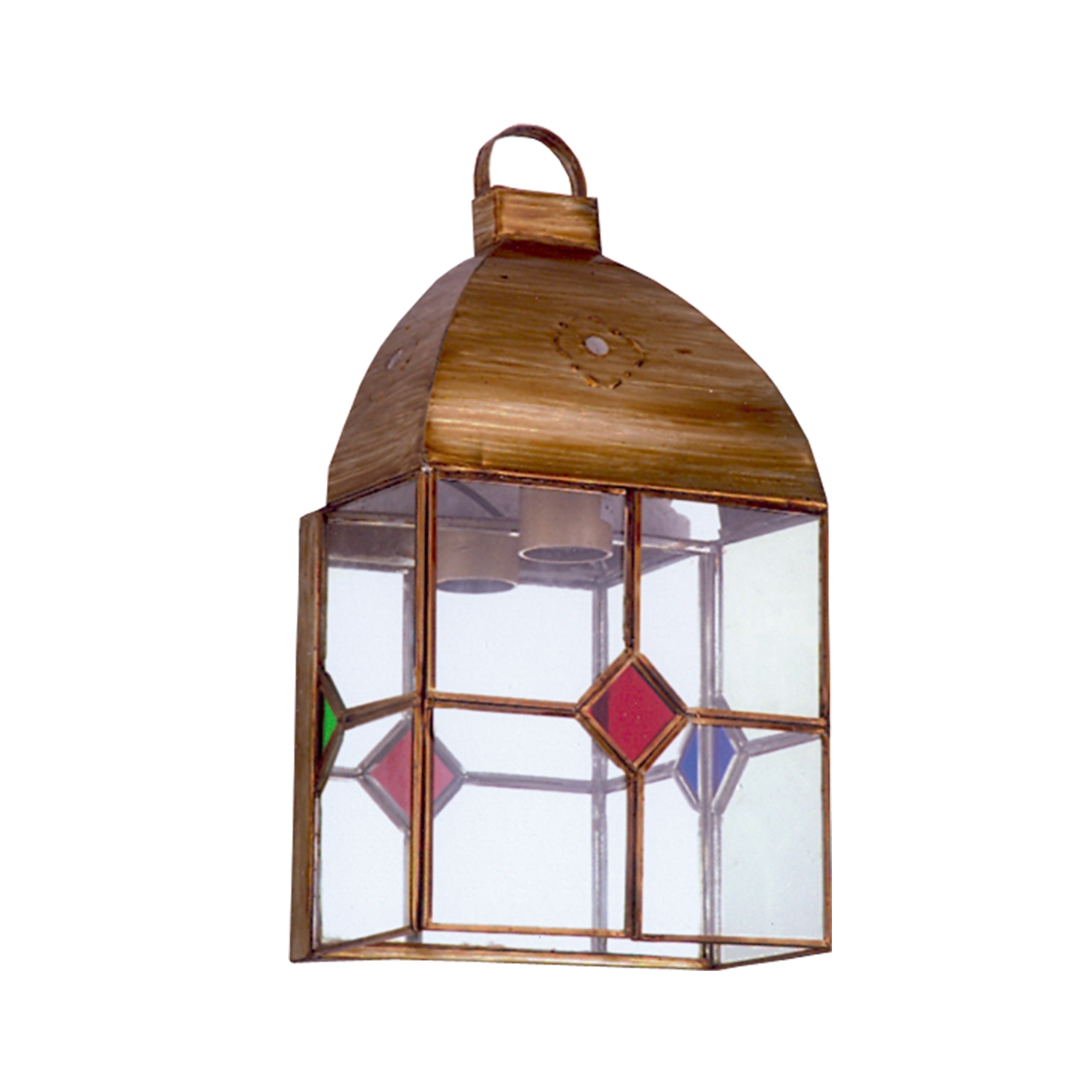 Aplique Granadino fabricado en Metal y Cristal color Cuero/Colores