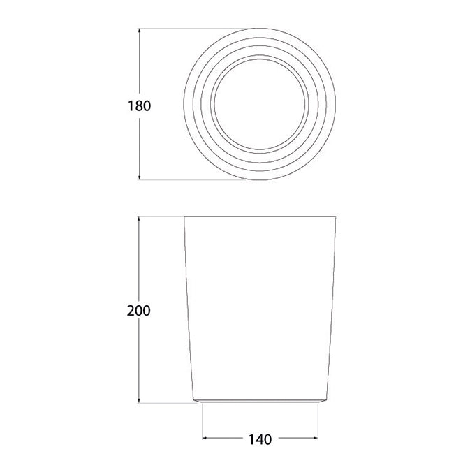 Foco LIVIA fabricado en Resina color Negro