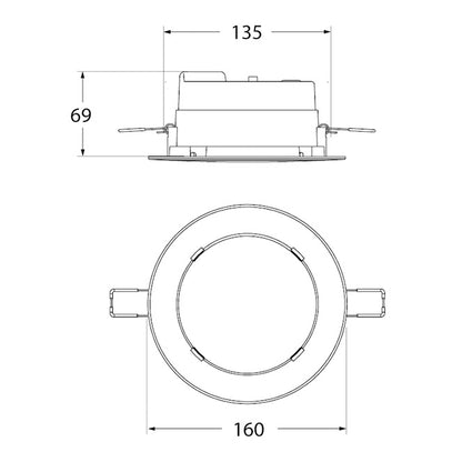 Downlight TERESA con protección IP55 para exterior