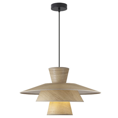 Colgante Bari madera ALEMAR con pantallas de tela - Vista principal