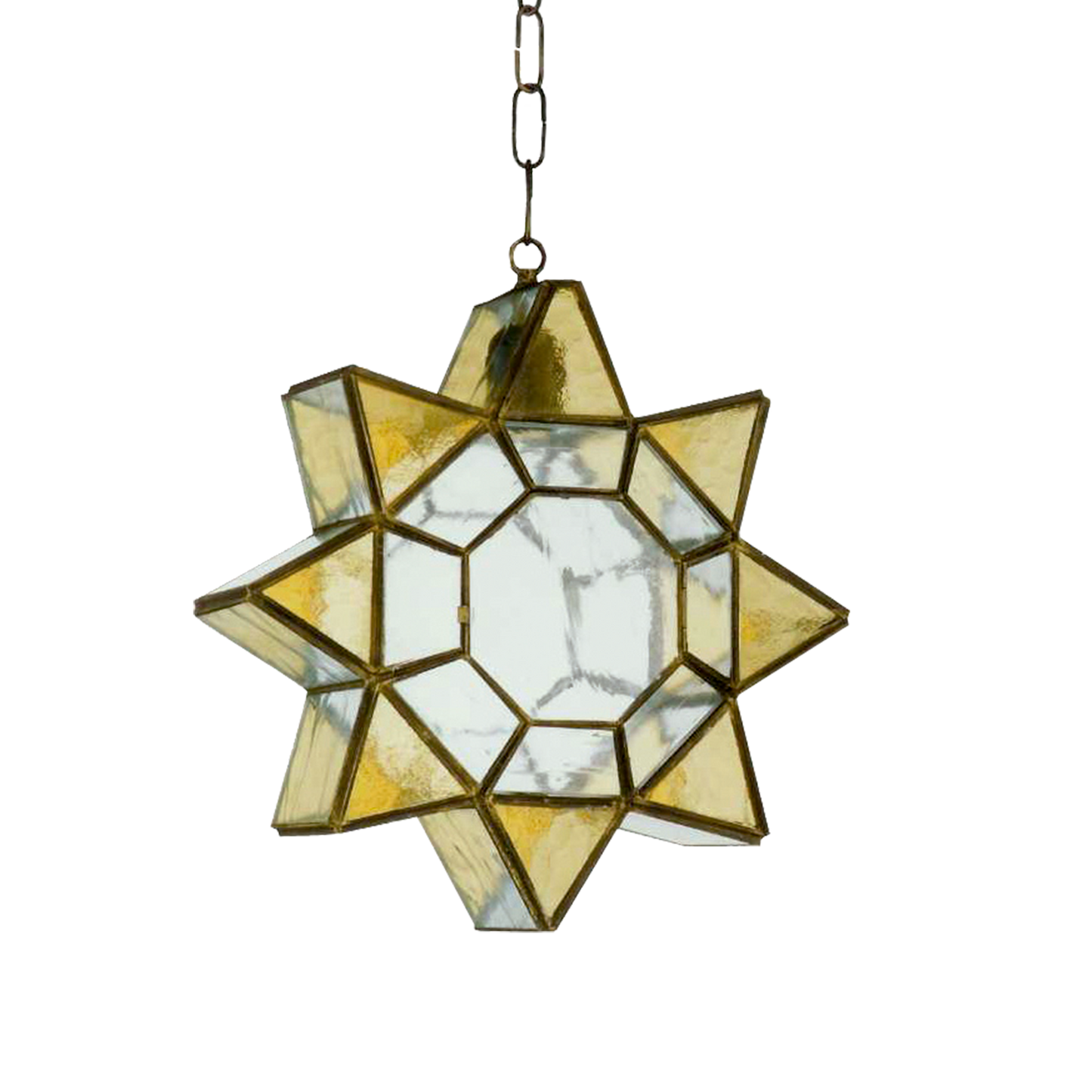 Colgante Estrella Ámbar de Fabrilamp, diseño rústico y elegante para interiores. luzguru.com