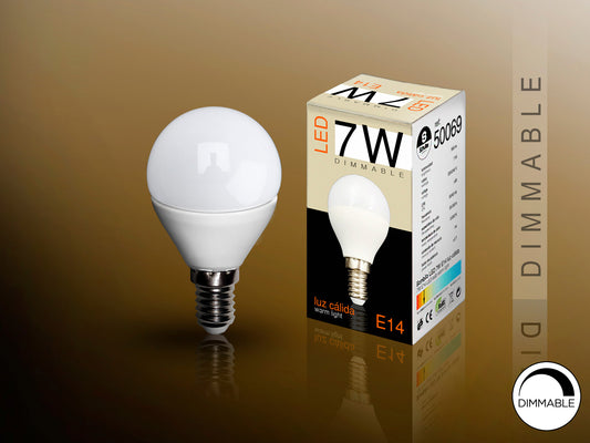 Bombilla LED Dimable Mini Globo Opal 7W E14 Luz Cálida Schuller - vista principal | Schuller