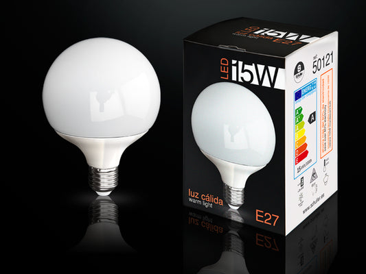 Bombilla LED Globo Opal 15W E27 Luz Cálida 3000K Schuller - vista principal | Schuller