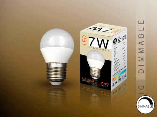Bombilla LED Dimable Mini Globo Opal 7W E27 Luz Cálida Schuller - vista principal | Schuller