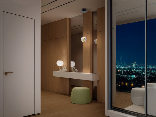 Lámpara Colgante Zaria 1 Luz LED Negro y Oro Schuller en ambiente decorado | Schuller
