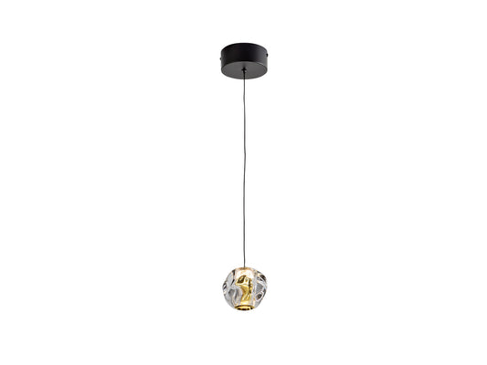 Lámpara Colgante Zaria 1 Luz LED Negro y Oro Schuller - vista principal | Schuller
