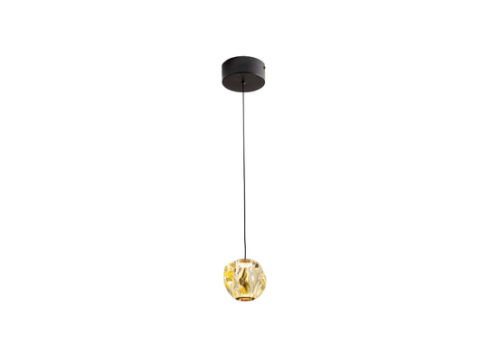 Lámpara Colgante Zaria 1 Luz LED Negro Mate y Bronce Schuller - vista principal | Schuller