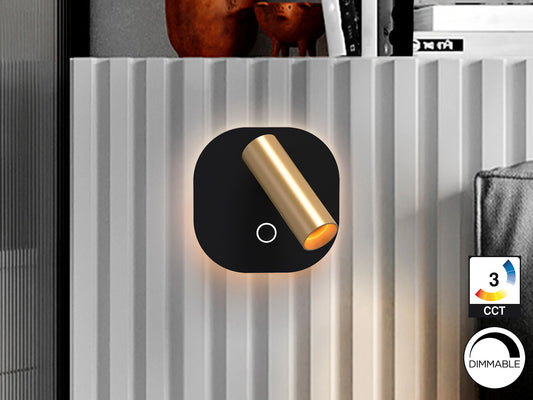 Aplique de Pared con Foco de Lectura Biblos Schuller - Oro negro | Schuller · Ref. 504614