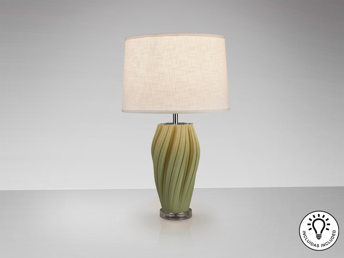 Lámpara de Sobremesa Salome 70 cm Cerámica Verde Claro Schuller en ambiente decorado | Schuller