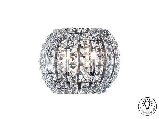Aplique de Pared Diamond 2 Luces 26 cm Cromo Schuller - vista principal | Schuller