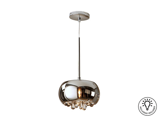 Lámpara Colgante Argos 1 Luz Cromo con Cristal Espejado Schuller - vista principal | Schuller