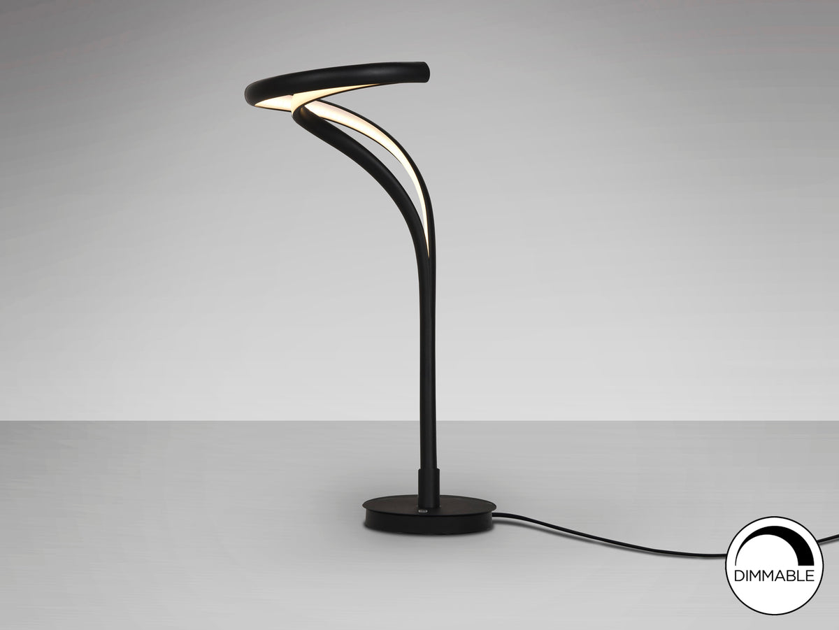 Lámpara de Sobremesa LED Danza 21W Negro Mate Schuller en ambiente decorado | Schuller