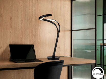 Lámpara de Sobremesa LED Danza 21W Negro Mate Schuller en ambiente decorado | Schuller
