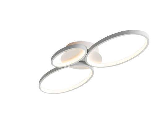 Plafón de Techo LED Sios 3 Aros 36W Blanco Arenado Schuller - vista principal | Schuller