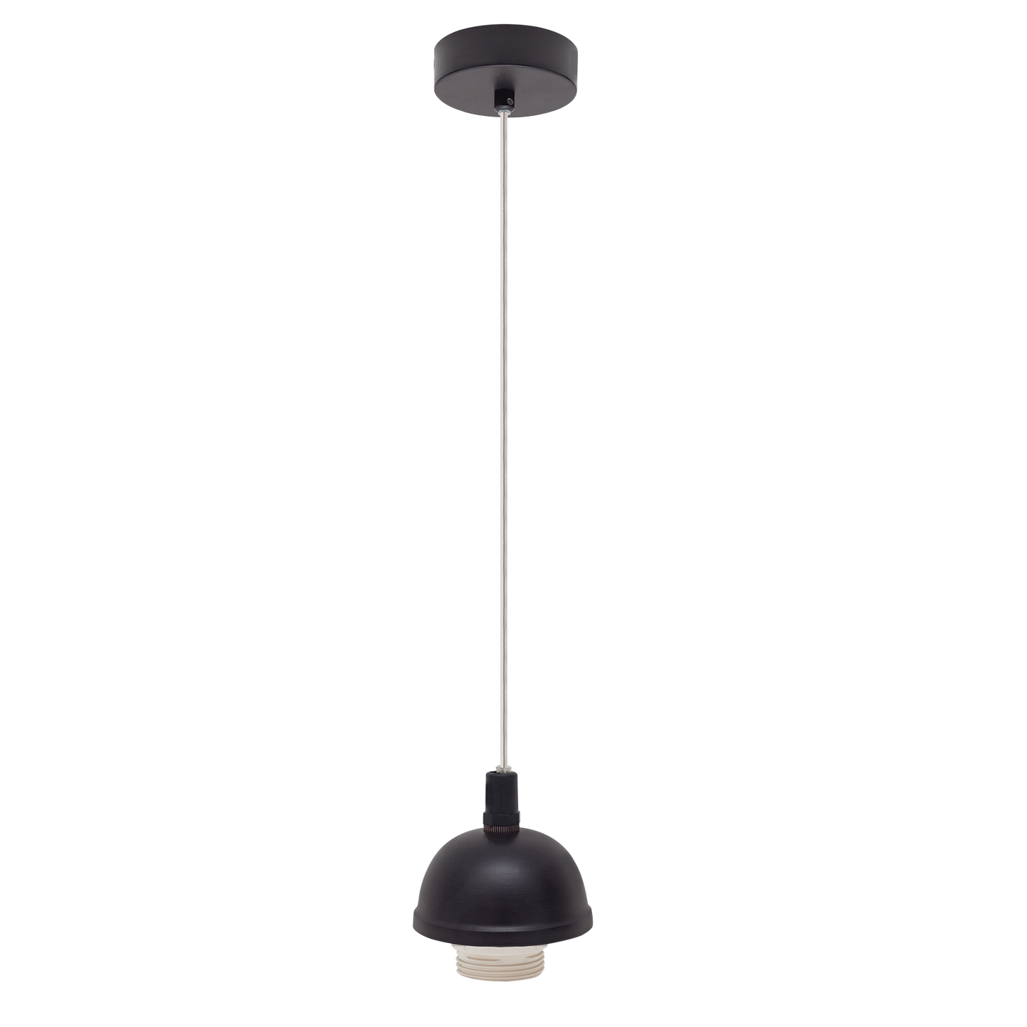 Semiluminaria hecha en metal color marrón, colgante decorativo
