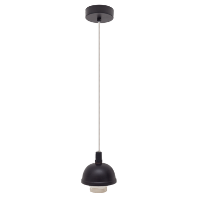 Semiluminaria hecha en metal color marrón, colgante decorativo