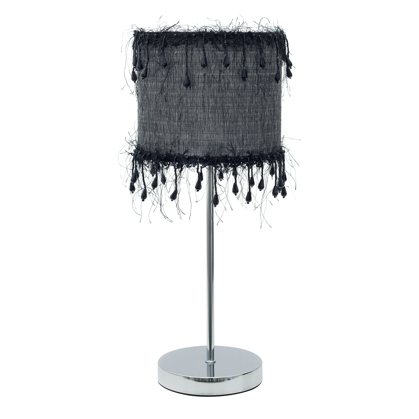 Lámpara Hilos fabricada en metal color negro, estilo vintage