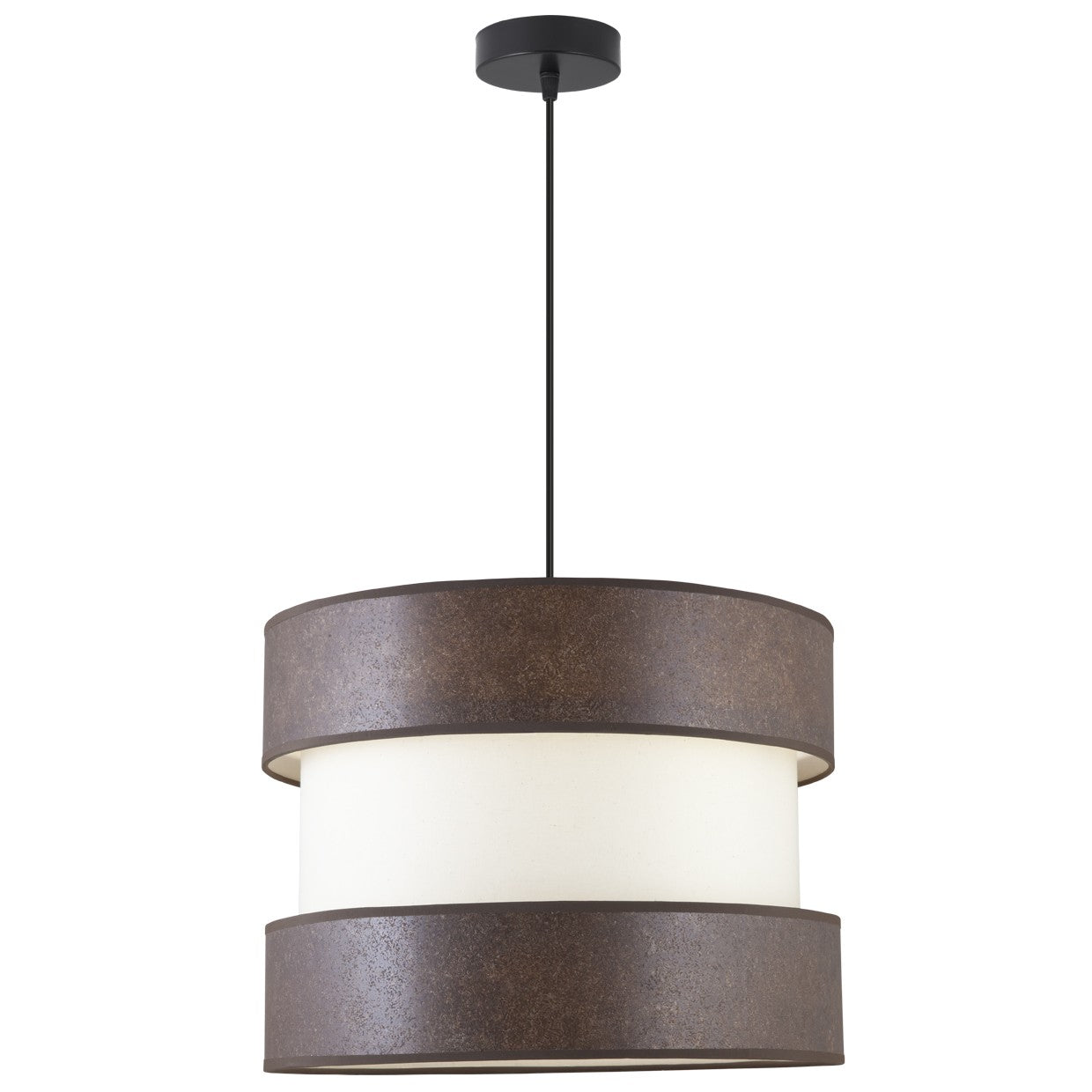 Colgante Dion óxido coton crudo Alemar - Vista principal con pantallas cilíndricas