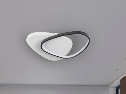 Plafón de Techo LED Romo 28W Blanco y Negro Mate Schuller en ambiente decorado | Schuller