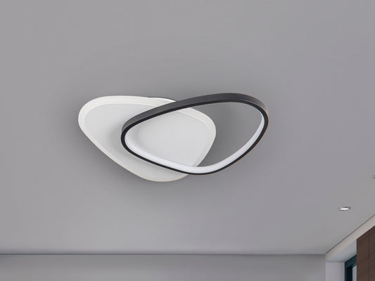 Plafón de Techo LED Romo 28W Blanco y Negro Mate Schuller en ambiente decorado | Schuller