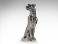 Figura Decorativa Leopardo Baguira de Schuller (Baguira) en color Plata Espejo con mosaico de cristales de espejo - Ref 523306.

