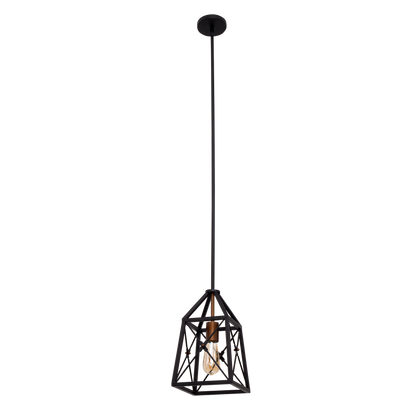 Colgante negro y dorado estilo rústico, perfecto para el salón