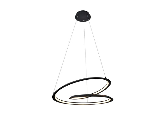 Lámpara Colgante LED Looping Ø60 cm Negro Mate Schuller - vista principal | Schuller