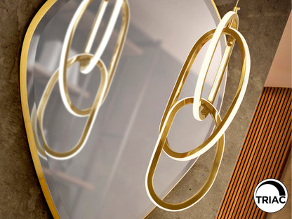 Lámpara Colgante LED Nexo 39W Oro Brillo Schuller en ambiente decorado | Schuller
