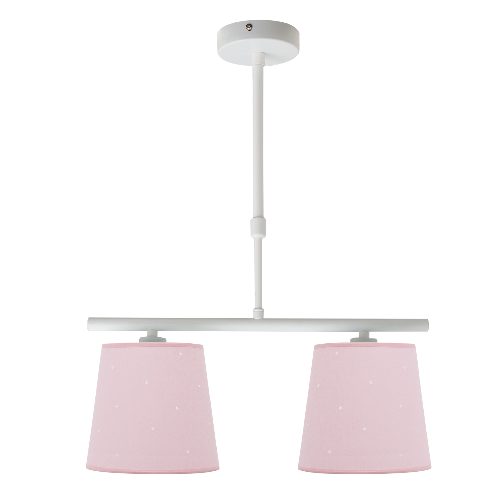 Lámpara Consciencia fabricada en Metal y Textil color Rosa