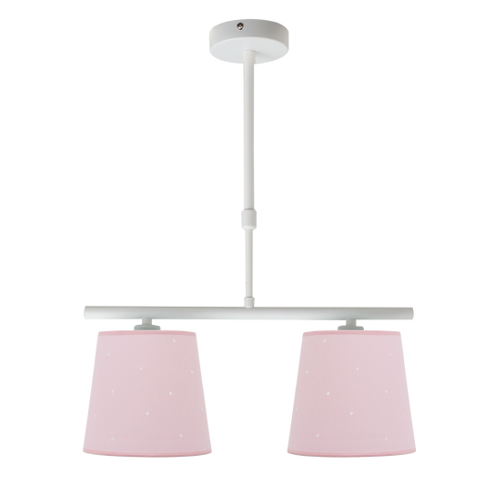 Lámpara Consciencia fabricada en Metal y Textil color Rosa