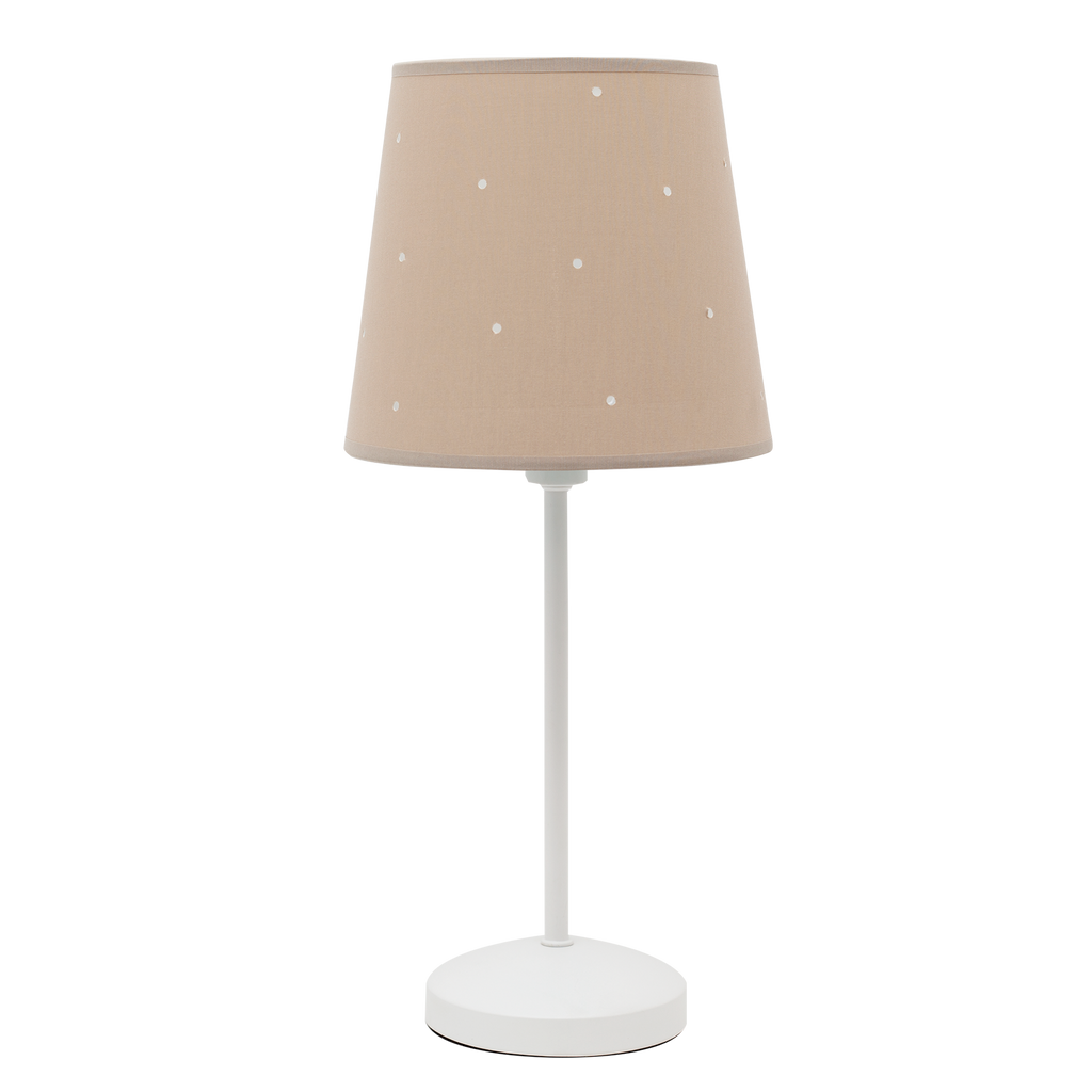 Lámpara Consciencia fabricada en metal y textil color piedra para niños