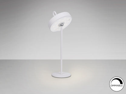 Lámpara de Sobremesa LED Portátil Gong 35 cm Blanco Schuller en ambiente decorado | Schuller