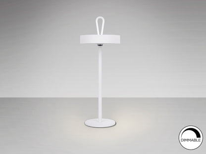 Lámpara de Sobremesa LED Portátil Gong 35 cm Blanco Schuller en ambiente decorado | Schuller