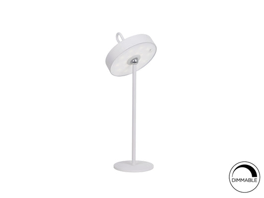 Lámpara de Sobremesa LED Portátil Gong 35 cm Blanco Schuller - vista principal | Schuller