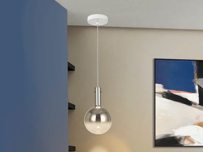 Lámpara Colgante Matices 4W LED Blanco Mate y Humo Schuller en ambiente decorado | Schuller · Ref. 553739