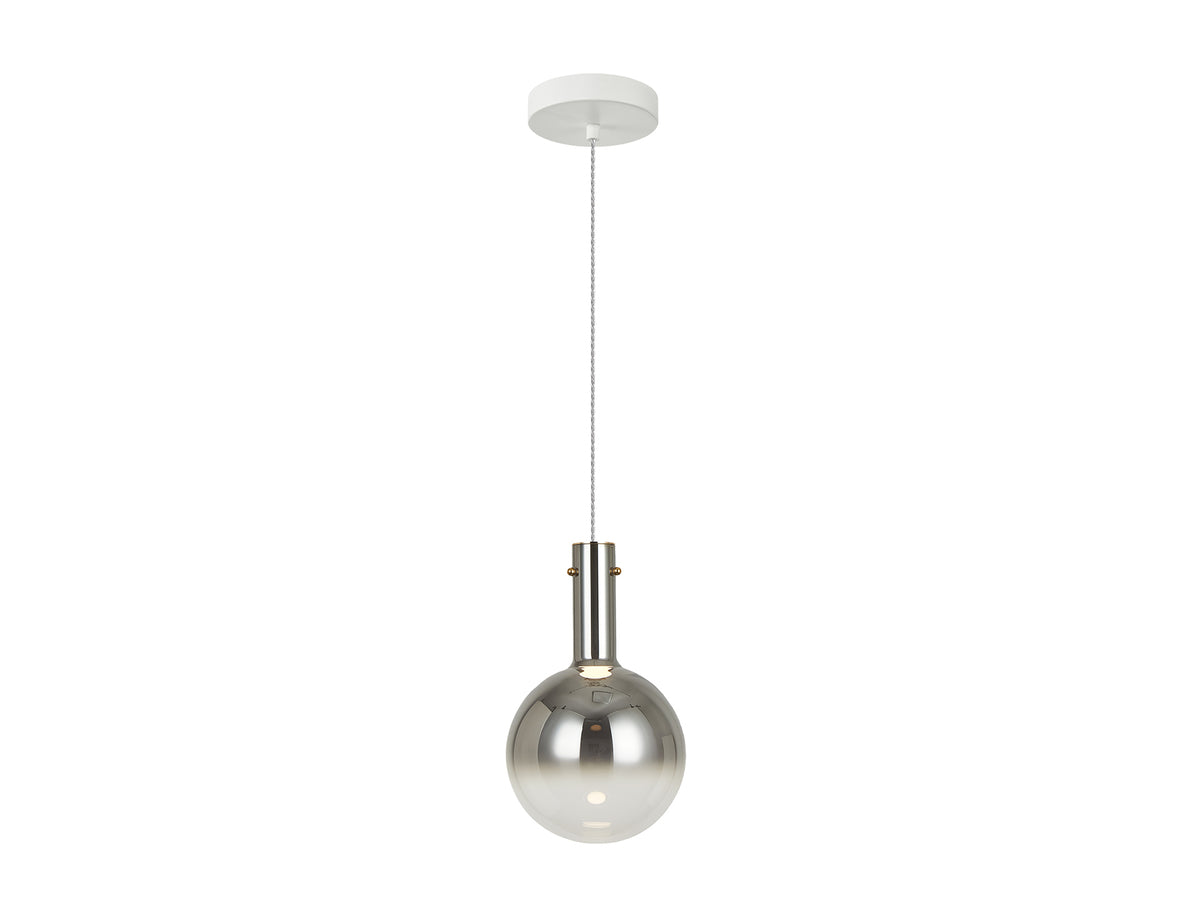 Lámpara Colgante Matices 4W LED Mate y Cristal Schuller - Blanco / Smoke | Schuller · Ref. 553739