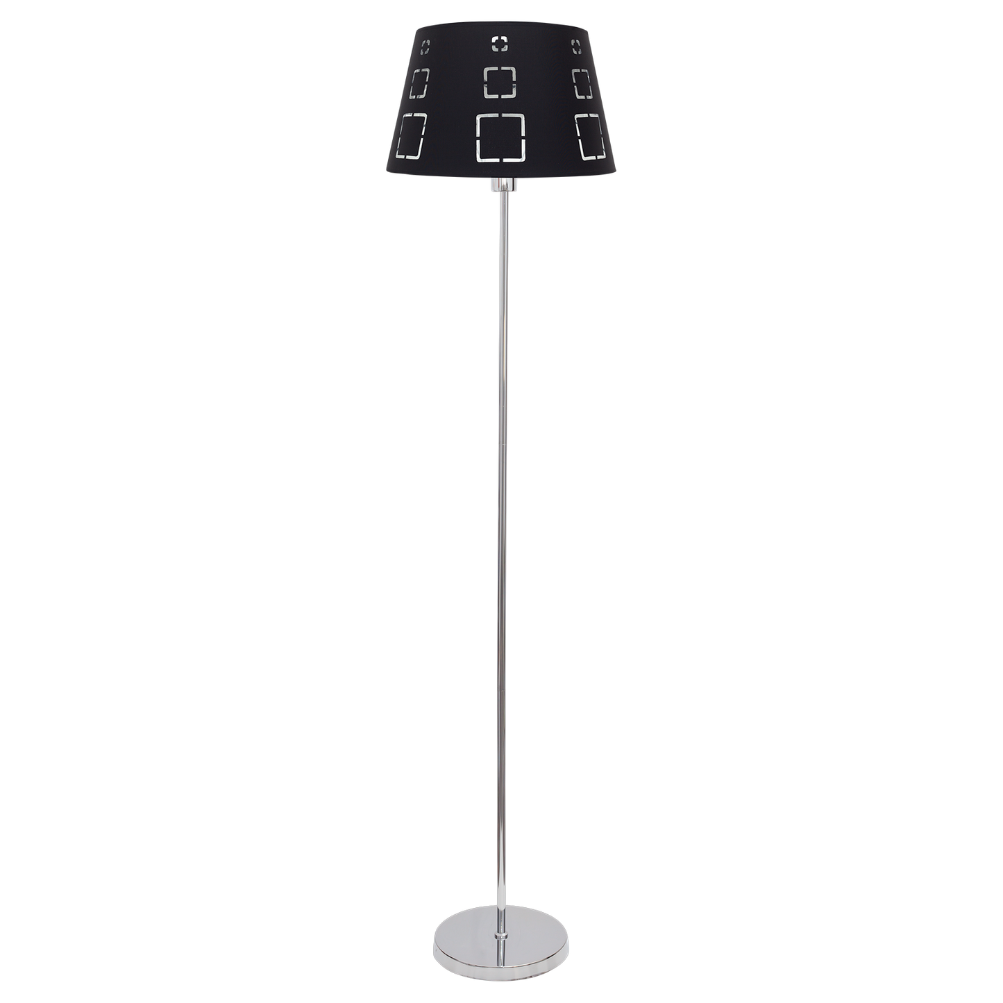 Pie de salón Celaya negro de Fabrilamp, diseño moderno y elegante para iluminar tu sala.  Compra en luzguru.com