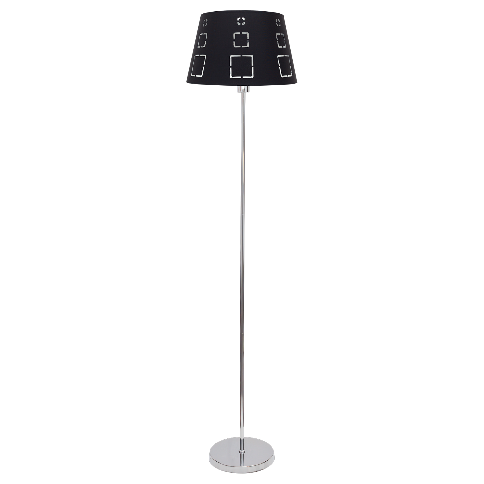 Pie de salón Celaya negro de Fabrilamp, diseño moderno y elegante para iluminar tu sala.  Compra en luzguru.com