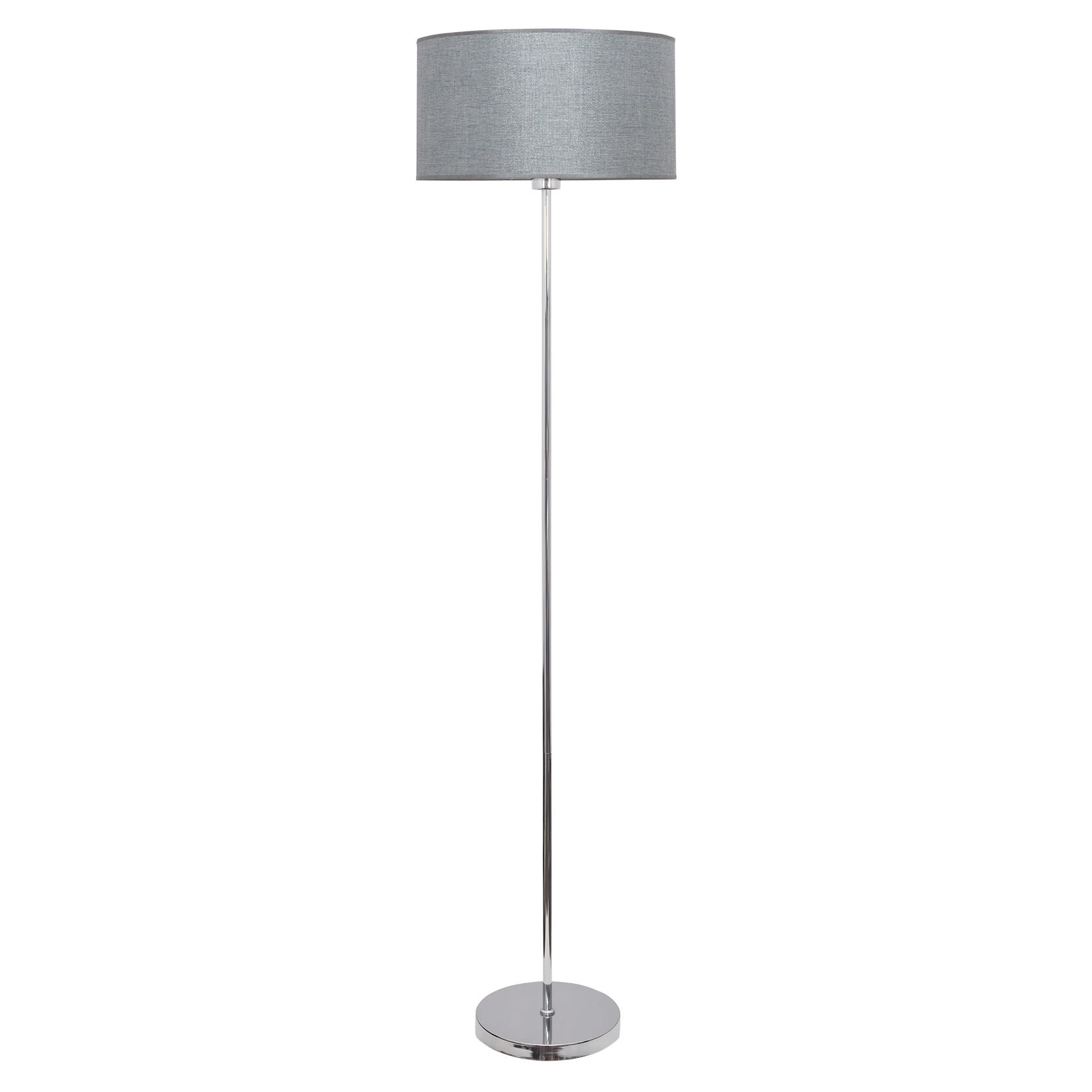 Lámpara de pie Axel fabricada en metal color plata, ideal para iluminación interior
