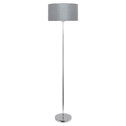 Lámpara de pie Axel fabricada en metal color plata, ideal para iluminación interior