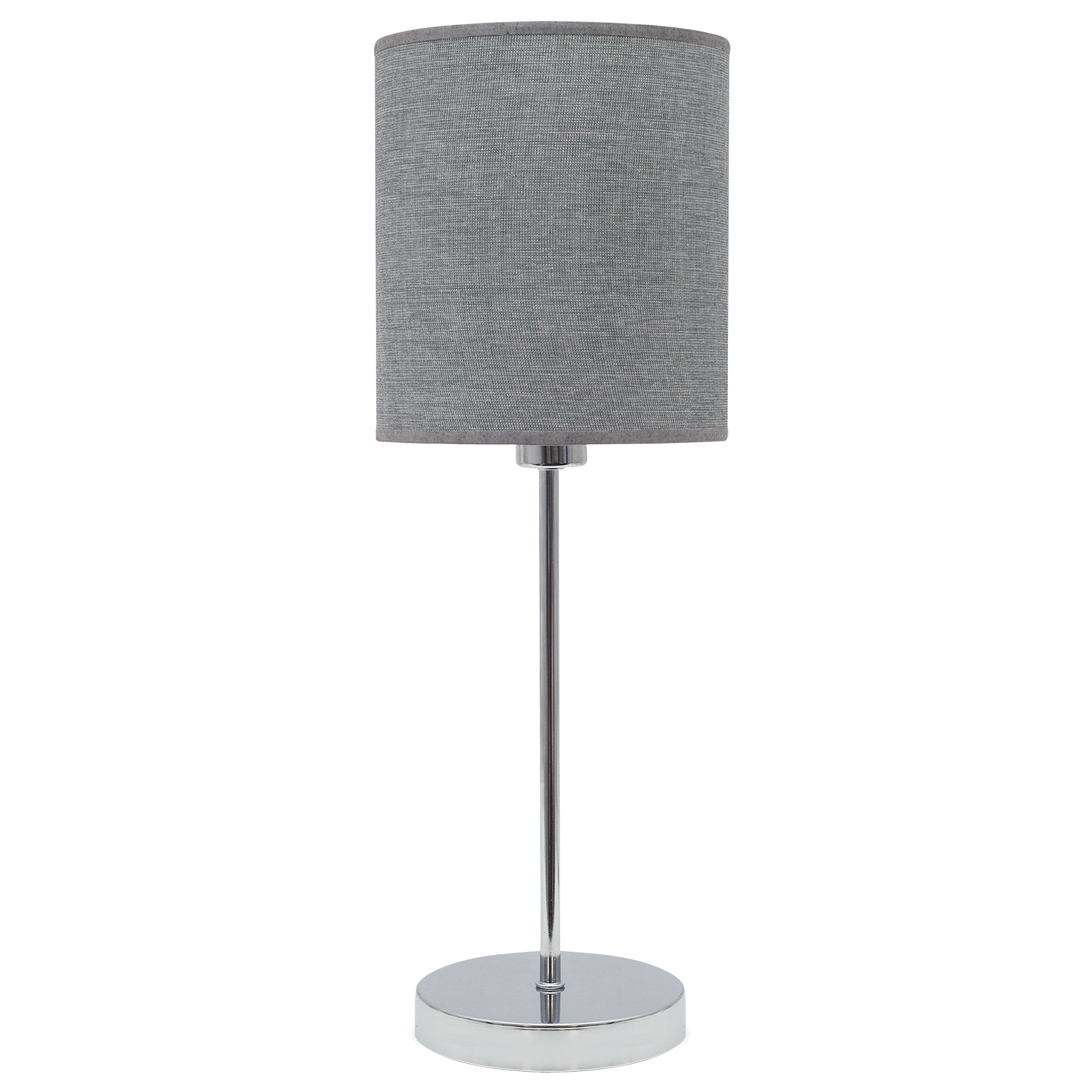 Sobremesa Axel fabricada en metal color plata con pantalla textil