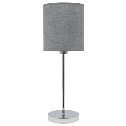 Sobremesa Axel fabricada en metal color plata con pantalla textil