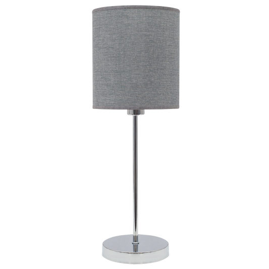 Sobremesa Axel fabricada en metal color plata con pantalla textil