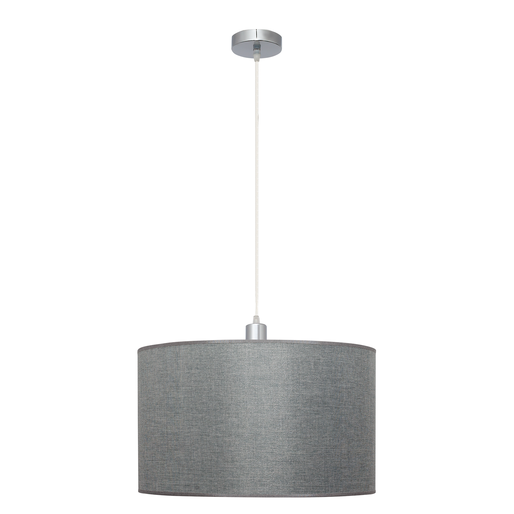 Lámpara colgante Axel fabricada en metal color cromo y plata