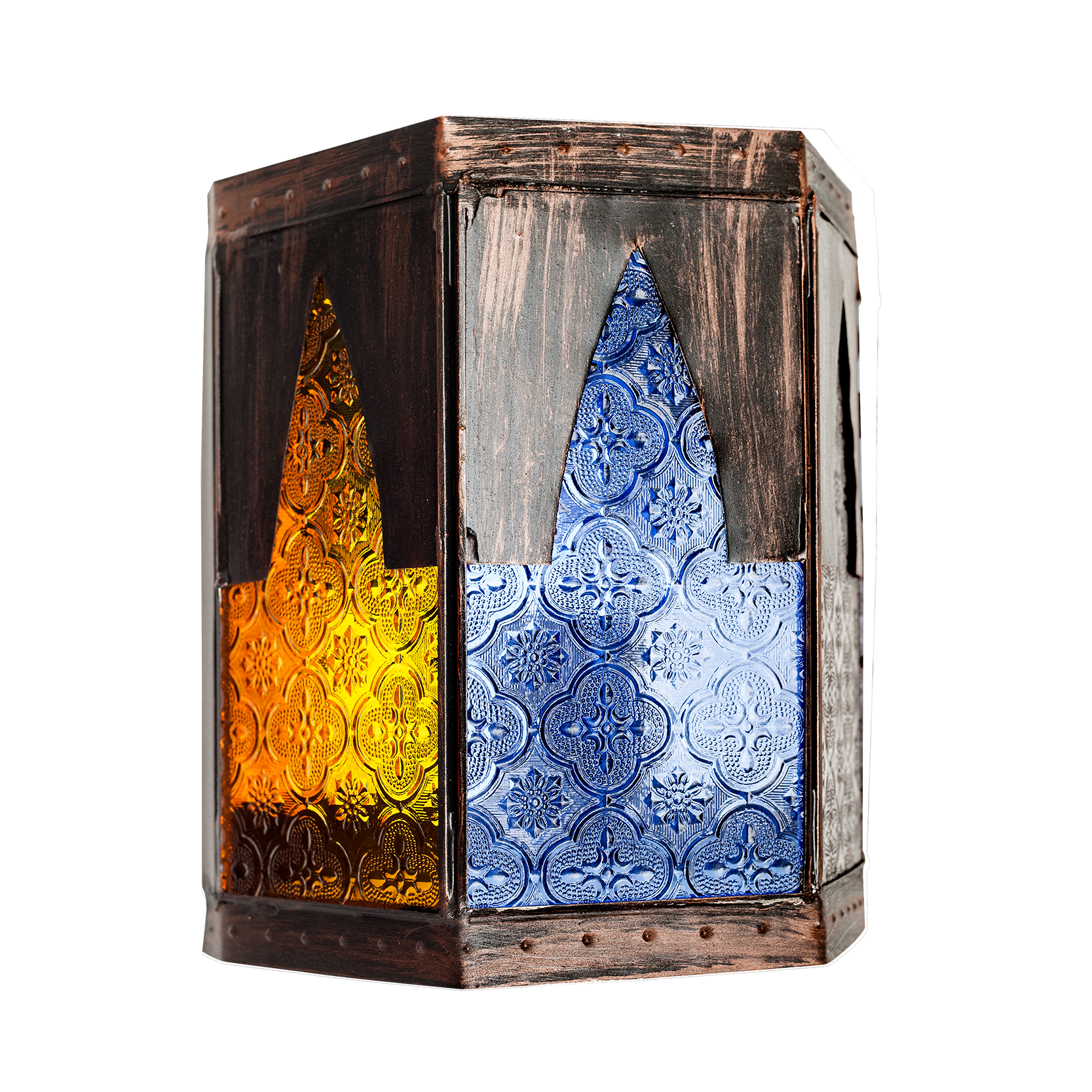 Aplique Meknes fabricado en Metal color Marrón y Colores