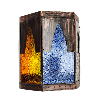 Aplique Meknes fabricado en Metal color Marrón y Colores