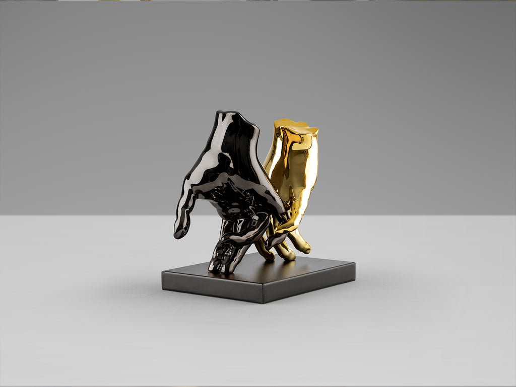 Figura Decorativa Manos Gris/Oro - Schuller - 297998 - Vista 8