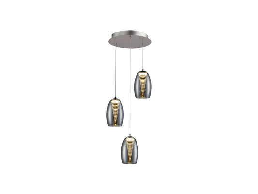 Lámpara Colgante Nebula 4 Luces LED Cromo Regulable en Altura Schuller - 3 luces | Schuller · Ref. 584326