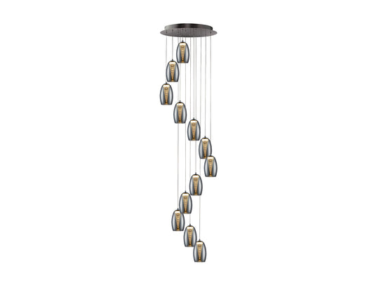 Lámpara Colgante Nebula 4 Luces LED Cromo Regulable en Altura Schuller - 12 luces | Schuller · Ref. 584541